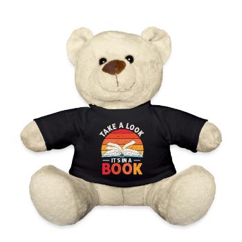 Jetez un coup d’œil C’est dans un rat de bibliothèque de lecture de livre - Nounours - noir - Devant