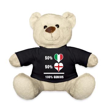 Angleterre et Italie 100% drapeaux fantastiques - Nounours - noir - Devant