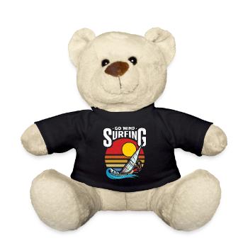 Go Windsurfing Surfboarder Loves Extreme Sports - Teddy - Schwarz - Vorne