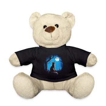 Fox Forest Moon Fable Mythical Fairy Tale - Teddy Bear - black - Front