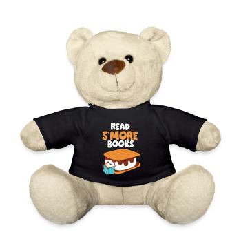 Marshmallow Camping Campfire Funny Read Smore Book - Teddy - Schwarz - Vorne