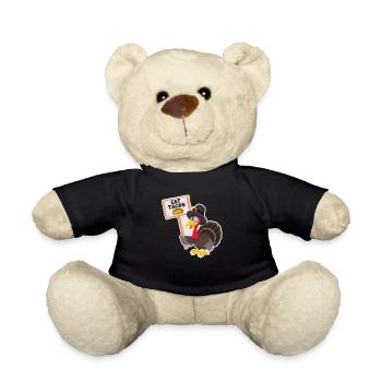 Eat Tacos Thanksgiving Day Funny Turkey Lover - Teddy Bear - black - Front