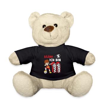 11. Geburtstag Fussball 11 Jahre Fußballer - Teddy - Schwarz - Vorne