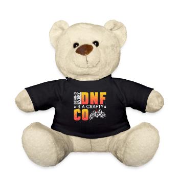 Behind every DNF is a clever CO geocaching - Teddy Bear - black - Front