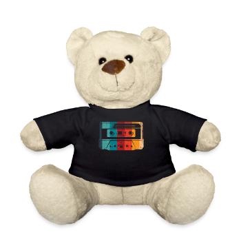 80's Cassette Tape 1990s Pencil Winding Cassette - Teddy Bear - black - Front