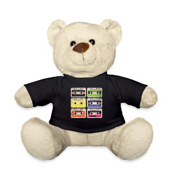 80's Cassette Tape 1990s Pencil Winding Cassette - Teddy Bear - black - Front