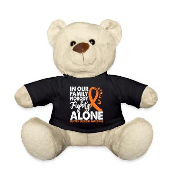 No one fights multiple sclerosis alone - Teddy Bear - black - Front