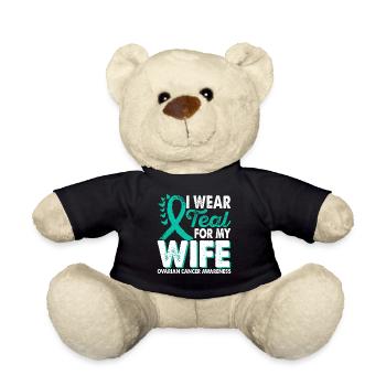 Wear teal for the support of the - Teddy Bear - black - Front