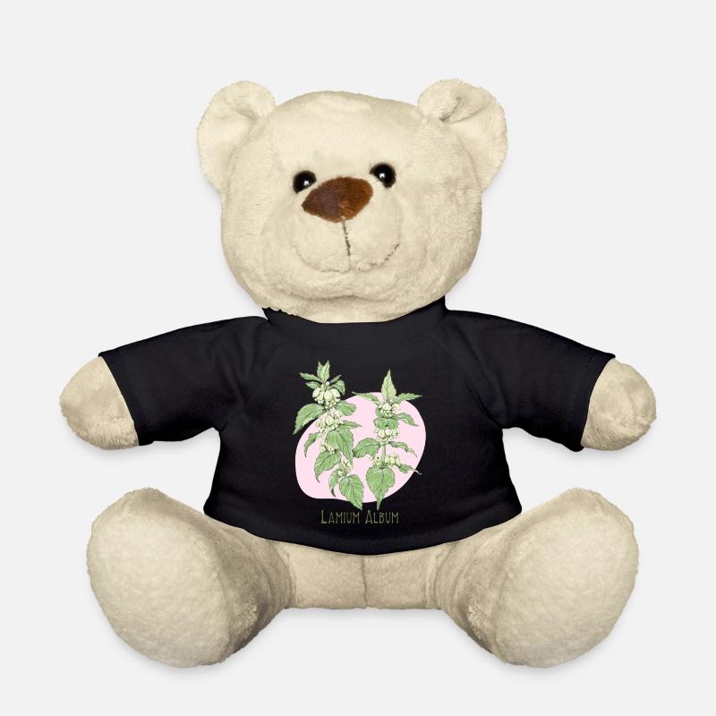 Hellweiße botanische Zeichnung - Teddy - Schwarz