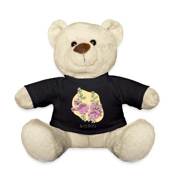 Malvenrosa botanische Zeichnung - Teddy - Schwarz - Vorne