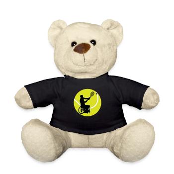 Tennis en fauteuil roulant Joueur de tennis en fauteuil roulant Sportif - Nounours - noir - Devant