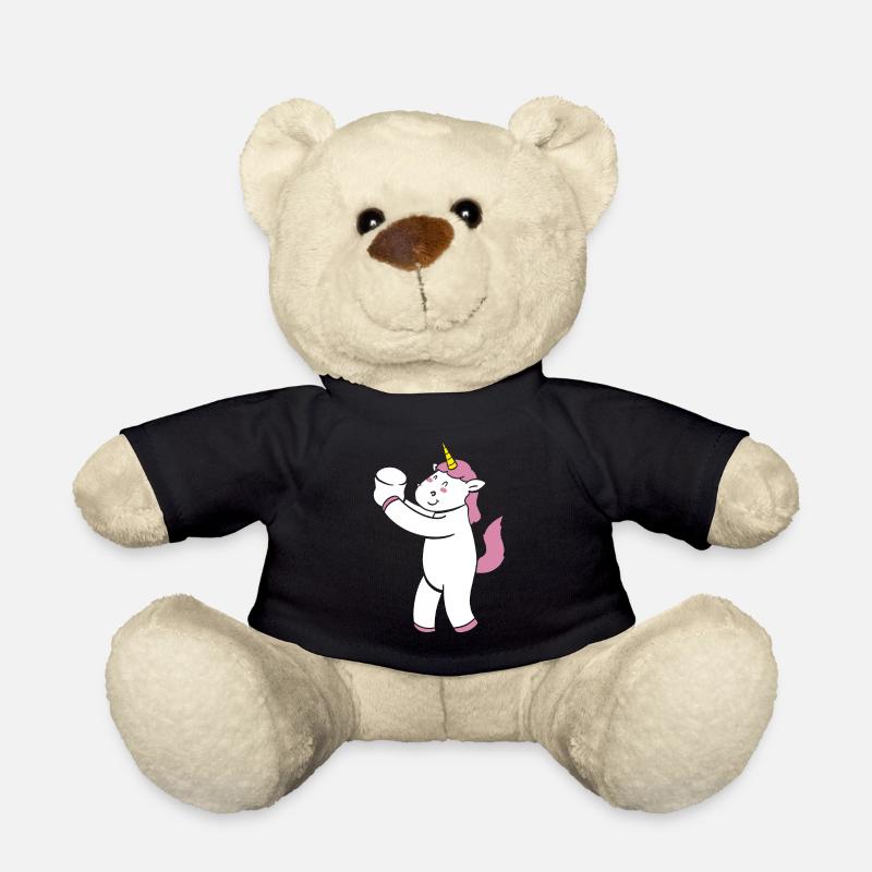 Smore Unicorn Kids Marshmallow Camping Camper - Teddy - Schwarz