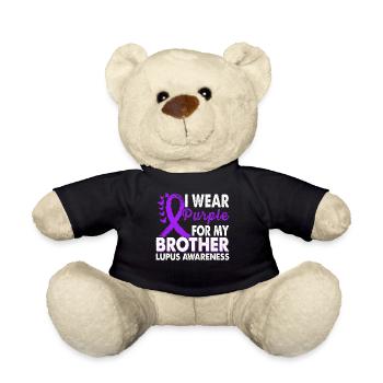 Wear purple for the Brother Lupus Awareness - Teddy Bear - black - Front