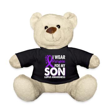 Wear purple to support the - Teddy Bear - black - Front