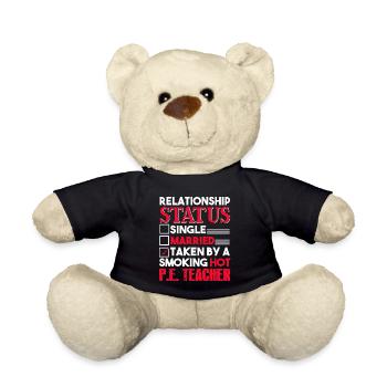 PE Teacher PE Teacher Relationship Status - Teddy Bear - black - Front