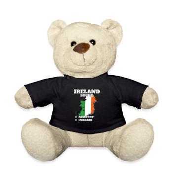 Ireland Bound Country Travel Irish Flag Vacation - Teddy Bear - black - Front