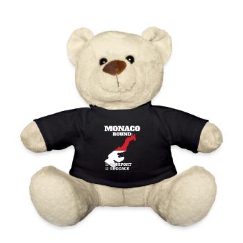 Monaco Bound Country Travel Monegasque Flag - Teddy Bear - black - Front