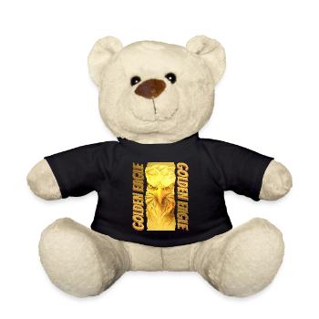 Adler Adlerkopf Gold Raubvogel Vogel Tier Natur - Teddy - Schwarz - Vorne