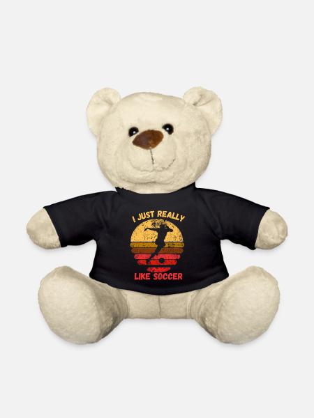 Ich mag Fußball einfach sehr - Teddy - Schwarz