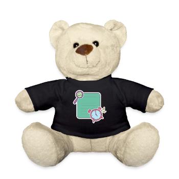 Custom back-to-school stickers - Teddy Bear - black - Front