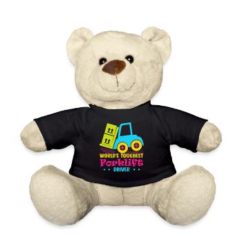 World's Toughest Forklift Driver Forklift Operator - Teddy Bear - black - Front
