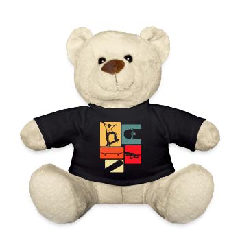 Skateboard Skateboarder Geschenk - Teddy - Schwarz - Vorne