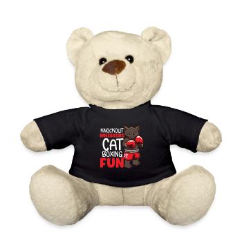 Cat Boxing Ring Boxer Gloves Boxing Fighter - Teddy Bear - black - Front