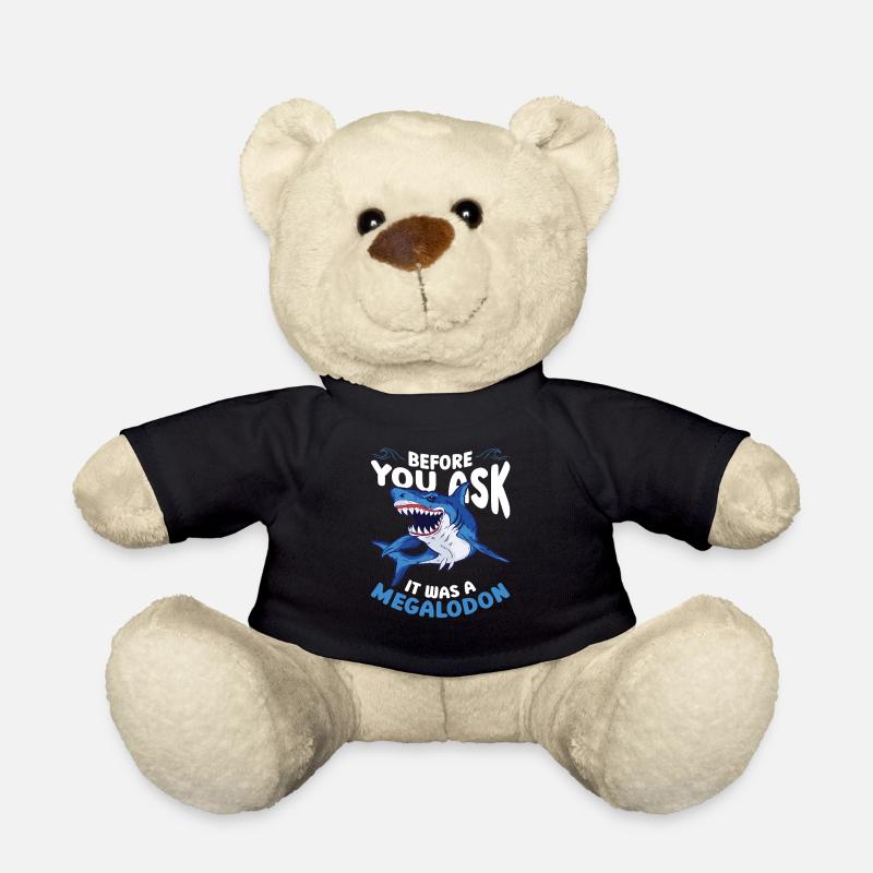 Es war ein Megalodon - Megalodon Shark - Teddy - Schwarz