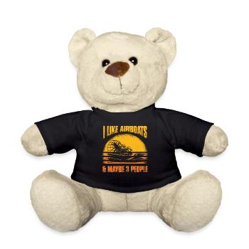 I Like Airboats & Maybe 3 People Propeller Swamp H - Teddy - Schwarz - Vorne