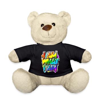 I am what I am - everything is normal, isn't it? - Teddy Bear - black - Front