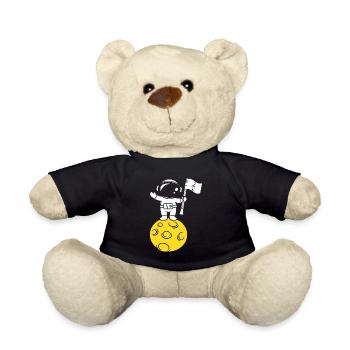 Klarinette Astronaut Mond Kinder Geschenk - Teddy - Schwarz - Vorne