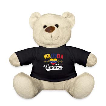 Venezuela En Mi Corazon Lebensweisheit Venezolaner - Teddy - Schwarz - Vorne