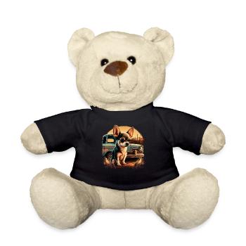 Chihuahua | Trucker LKW-Fahrer Vater Männer Auto - Teddy - Schwarz - Vorne