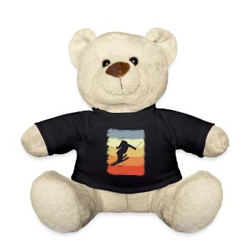 Vintage skiing - Teddy Bear - black - Front