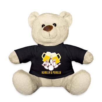 Kegeln Bier trinken Kegler Kegelverein - Teddy - Schwarz - Vorne