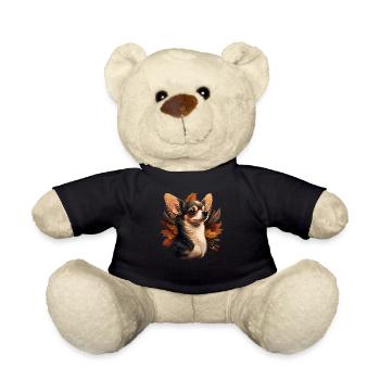 Chihuahua | Thanksgiving Day Farmer Food Autumn - Teddy Bear - black - Front