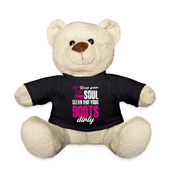 Gardez votre âme propre et vos bottes sales - Nounours - noir - Devant