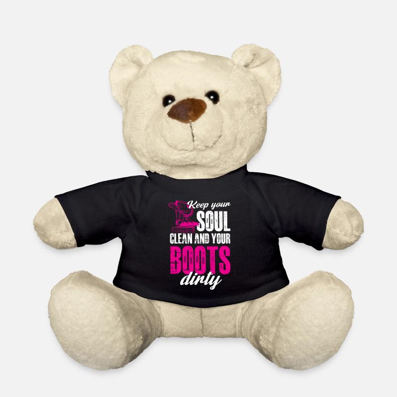 keep your soul clean and your boots dirty - Teddy - Schwarz