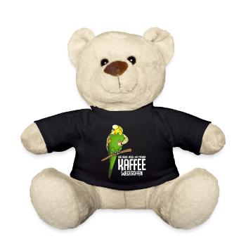 Kaffee Morgenmuffel Vogel Kaffeetrinker - Teddy - Schwarz - Vorne