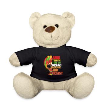 Women Juneteenth - Teddy Bear - black - Front