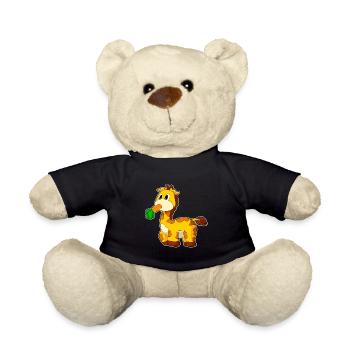Giraffe Carrot - Teddy Bear - black - Front