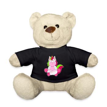 Einhorn Yoga Fitness Meditation - Teddy - Schwarz - Vorne