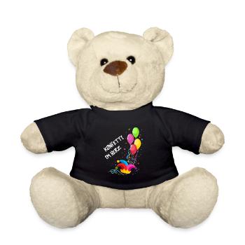 Konfetti Im Herz Narrenkappe - Teddy - Schwarz - Vorne