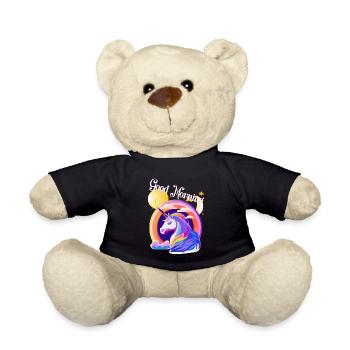 Guten Morgen Einhorn, bring mich durch den Tag - Teddy - Schwarz - Vorne