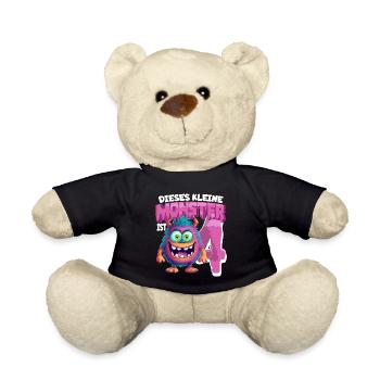 Dieses kleine Monster ist 4 - vier Jahre - 4. - Teddy - Schwarz - Vorne