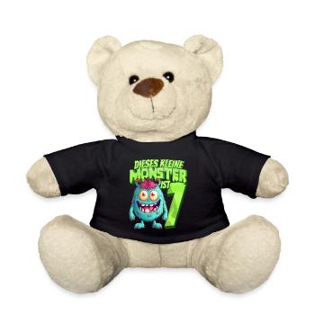 Dieses kleine Monster ist 7 - sieben Jahre - 7. - Teddy - Schwarz - Vorne