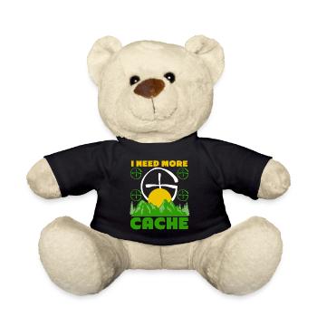 Geocacher Saying Chasse au trésor Geocache - Nounours - noir - Devant