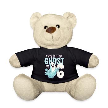 This little pest is 6 - six years - 6. - Teddy Bear - black - Front