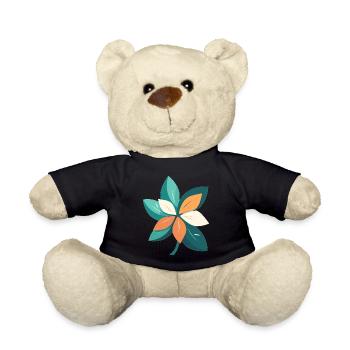 Fleur de jasmin dans le style dessin animé - Nounours - noir - Devant