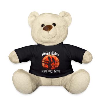 Hache viking | Chemise de guerrier viking | Corbeau d’Odin - Nounours - noir - Devant